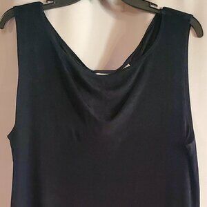 CHICO'S TRAVELERS (Women's Stretchy, Scoop Neck, Black, Tank Top) Size: 2